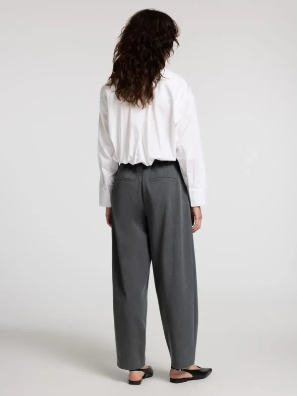 SELECTED SKRÄDDARSYDDA - BARREL FIT-BYXOR Grey Cheap