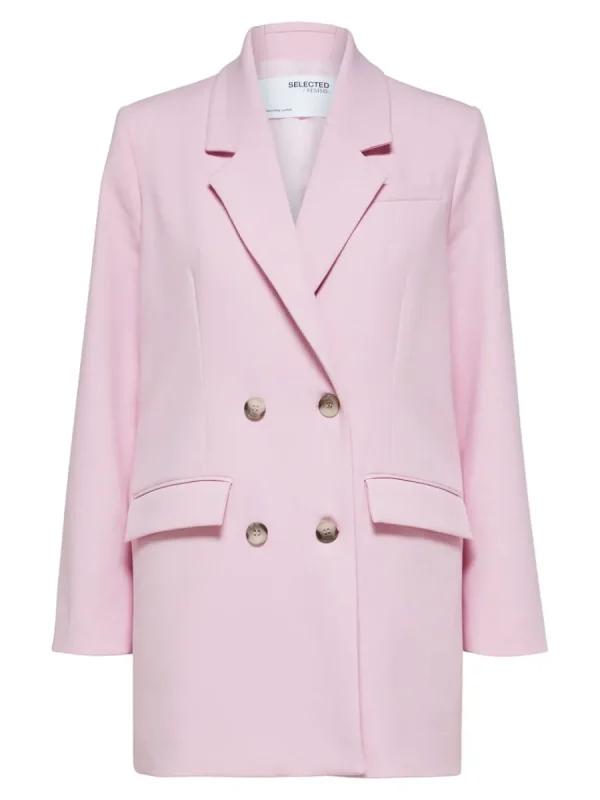 SELECTED SKRÄDDARSYDDA - ENKELKNÄPPT KAVAJ Pink Store