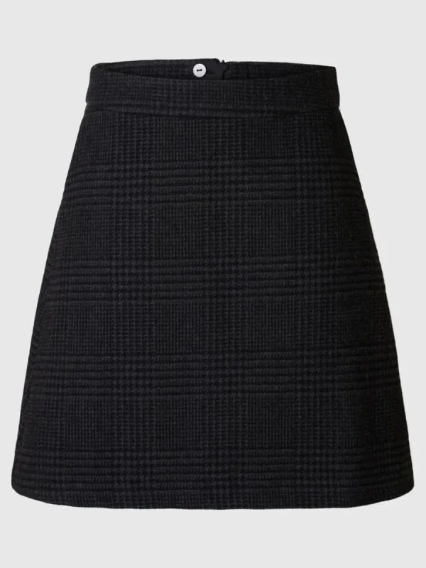 SELECTED SKRÄDDARSYDDA - MINIKJOL Grey Best Sale