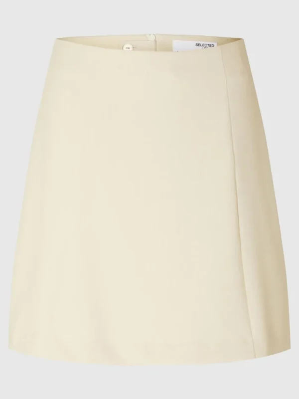SELECTED SKRÄDDARSYDDA - MINIKJOL Beige Fashion
