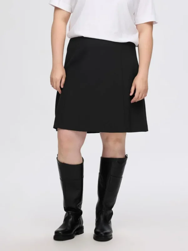 SELECTED SKRÄDDARSYDDA - MINIKJOL Black Cheap