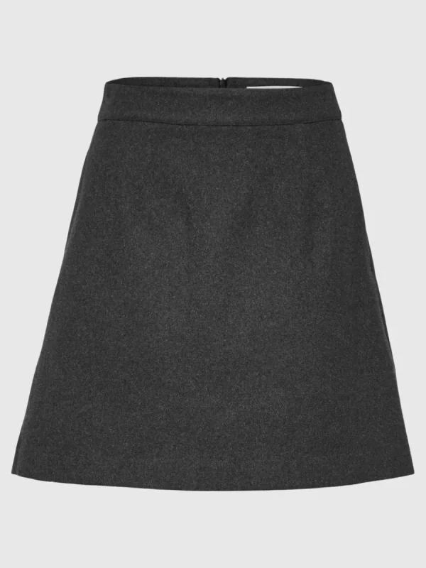 SELECTED SKRÄDDARSYDDA - MINIKJOL Grey Discount