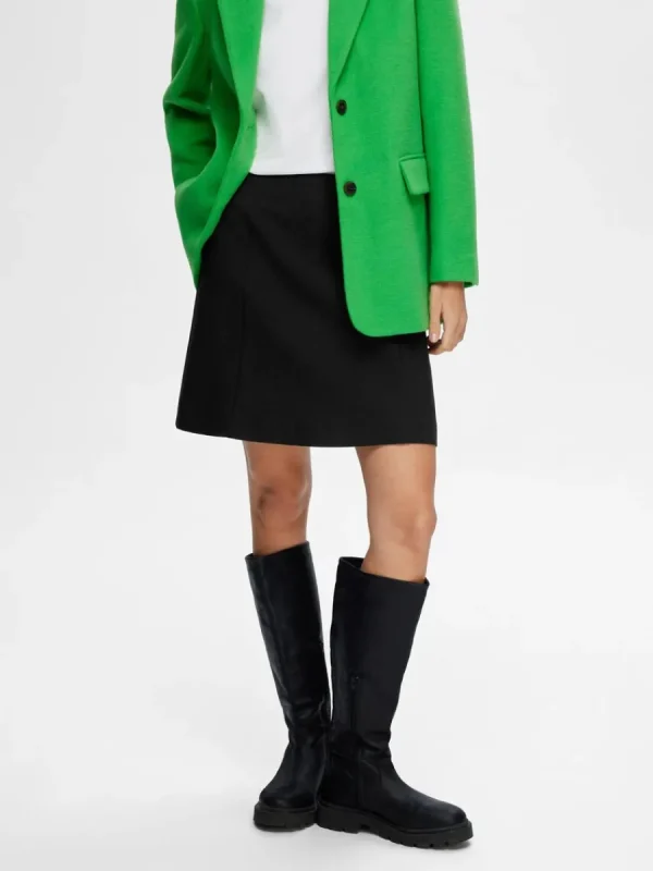 SELECTED SKRÄDDARSYDDA - MINIKJOL Black Cheap