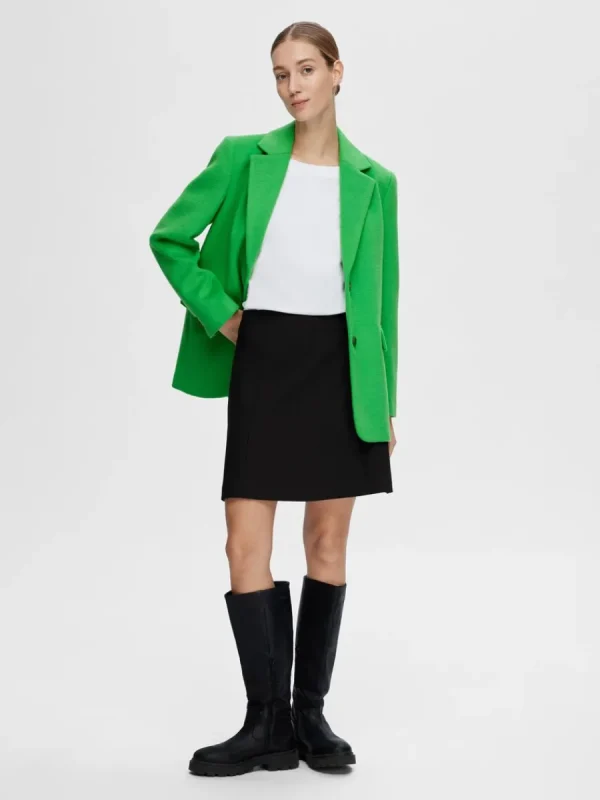 SELECTED SKRÄDDARSYDDA - MINIKJOL Black Cheap