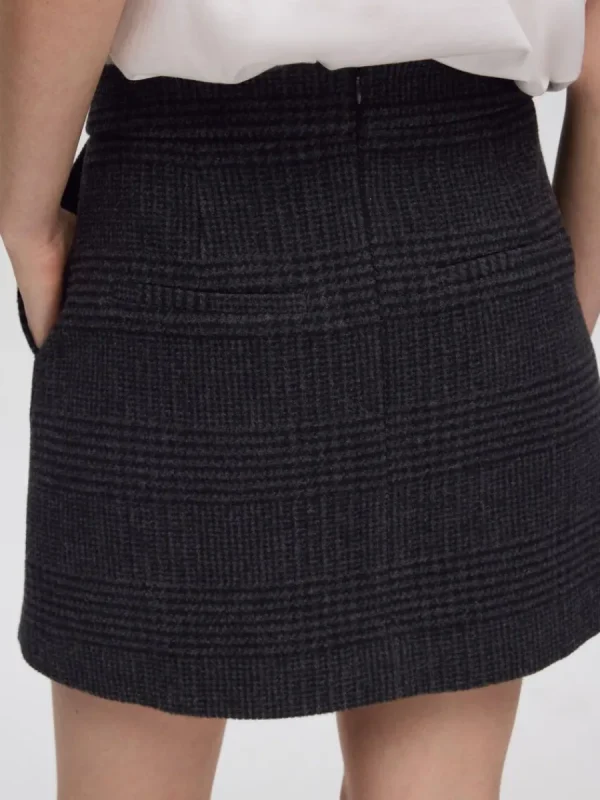 SELECTED SKRÄDDARSYDDA - MINIKJOL Grey Best Sale