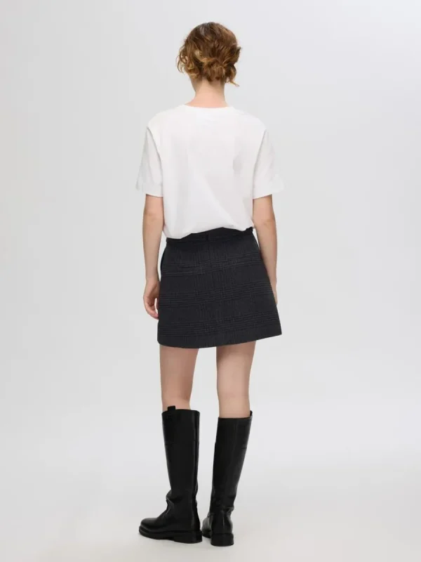 SELECTED SKRÄDDARSYDDA - MINIKJOL Grey Best Sale