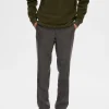 SELECTED SKRÄDDARSYDDA - RAKA BYXOR Grey Cheap