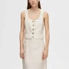 SELECTED SKRÄDDARSYDDA - VÄST Beige Outlet
