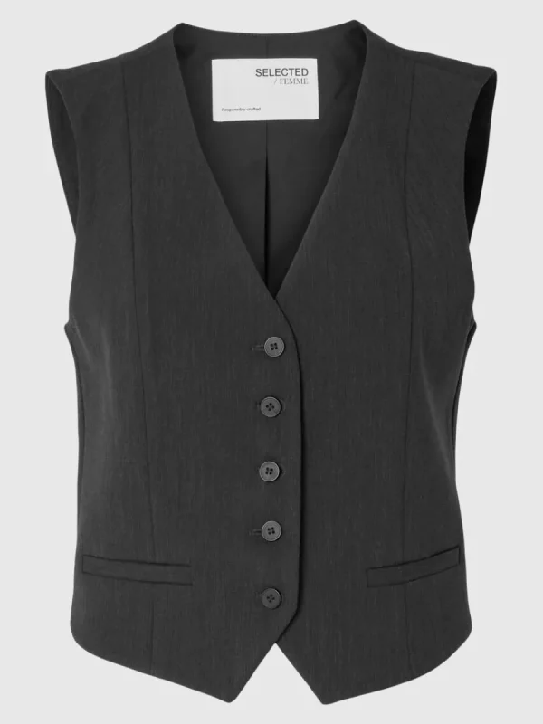 SELECTED SKRÄDDARSYDDA - VÄST Grey Best