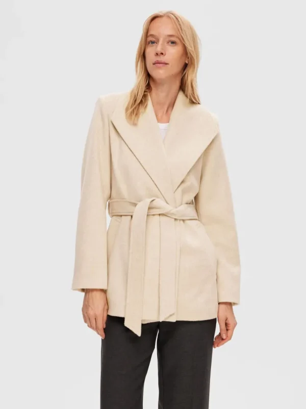 SELECTED SKÄRPFÖRSEDD KAPPA Beige Best