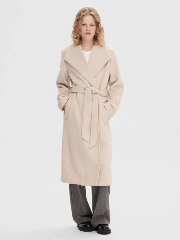 SELECTED SKÄRPFÖRSEDD KAPPA Beige New