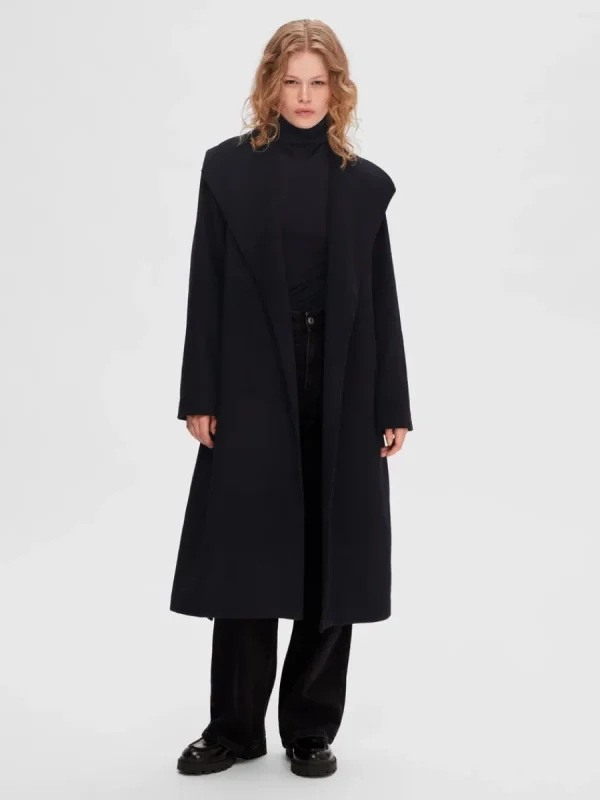 SELECTED SKÄRPFÖRSEDD KAPPA Black Outlet