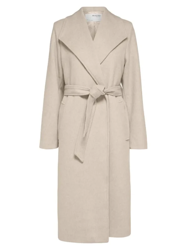 SELECTED SKÄRPFÖRSEDD KAPPA Beige New