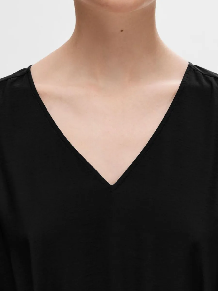 skrpfrsedd_maxiklnning_3.webp SELECTED SKÄRPFÖRSEDD MAXIKLÄNNING Black Clearance