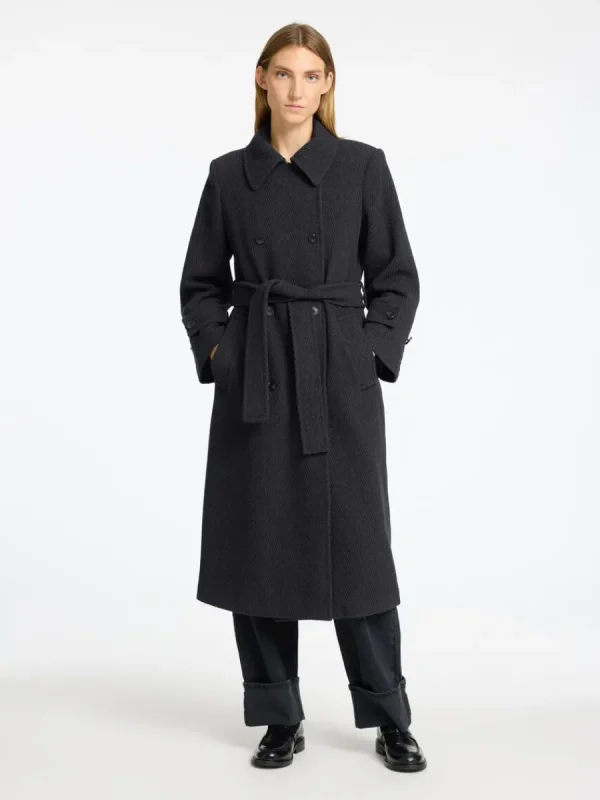 SELECTED SKÄRPFÖRSEDD TRENCHCOAT Grey Cheap