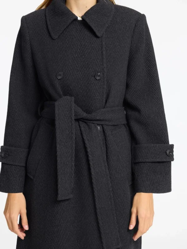 SELECTED SKÄRPFÖRSEDD TRENCHCOAT Grey Cheap