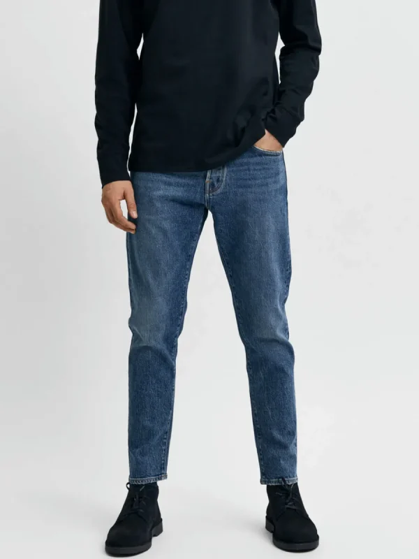SELECTED 172 SLIM AVSMALNANDE JEANS Blue Hot
