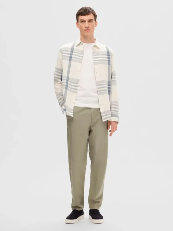 SELECTED 172 SLIM FIT AVSMALNANDE BYXOR Green Best