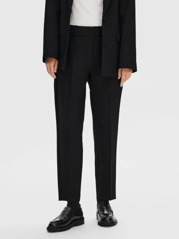 SELECTED SLIM FIT BESKURNA BYXOR Black Fashion