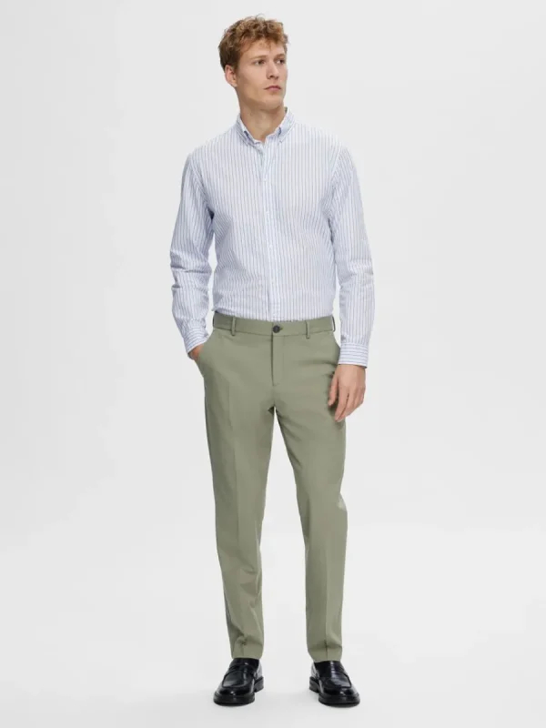 SELECTED SLIM FIT BOMULL SKJORTA Blue Discount