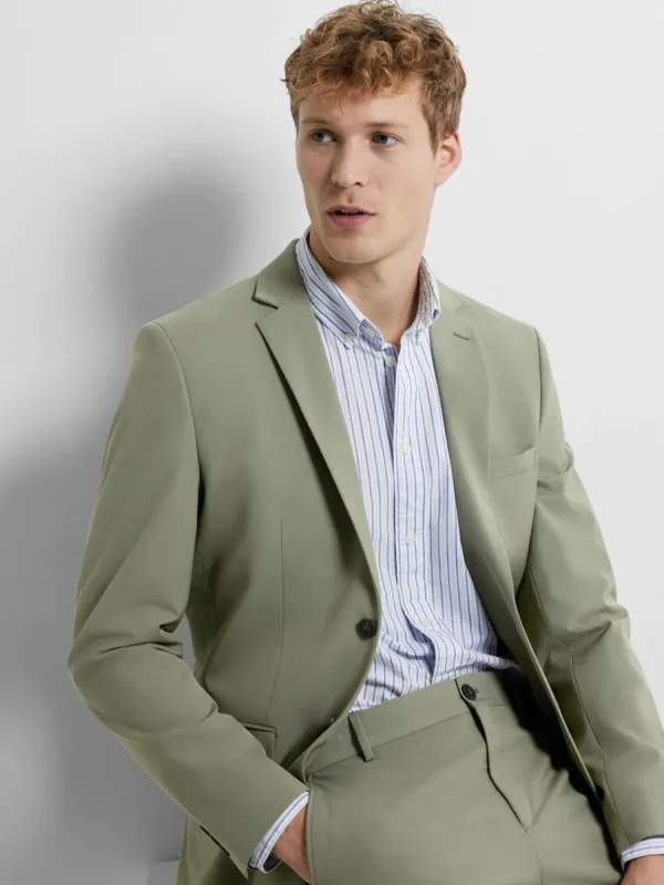 SELECTED SLIM FIT BOMULL SKJORTA Blue Discount