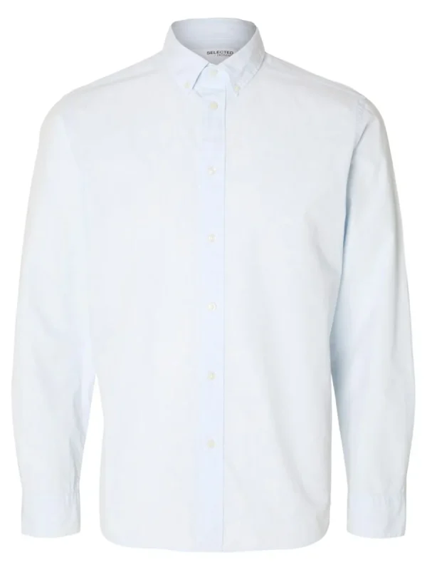SELECTED SLIM FIT BOMULL SKJORTA Blue Discount