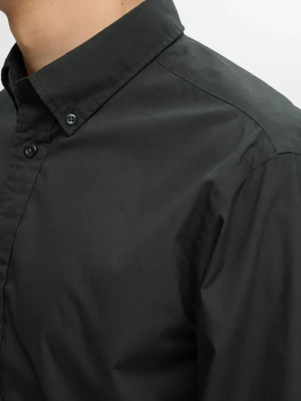 SELECTED SLIM FIT BOMULL SKJORTA Black Cheap