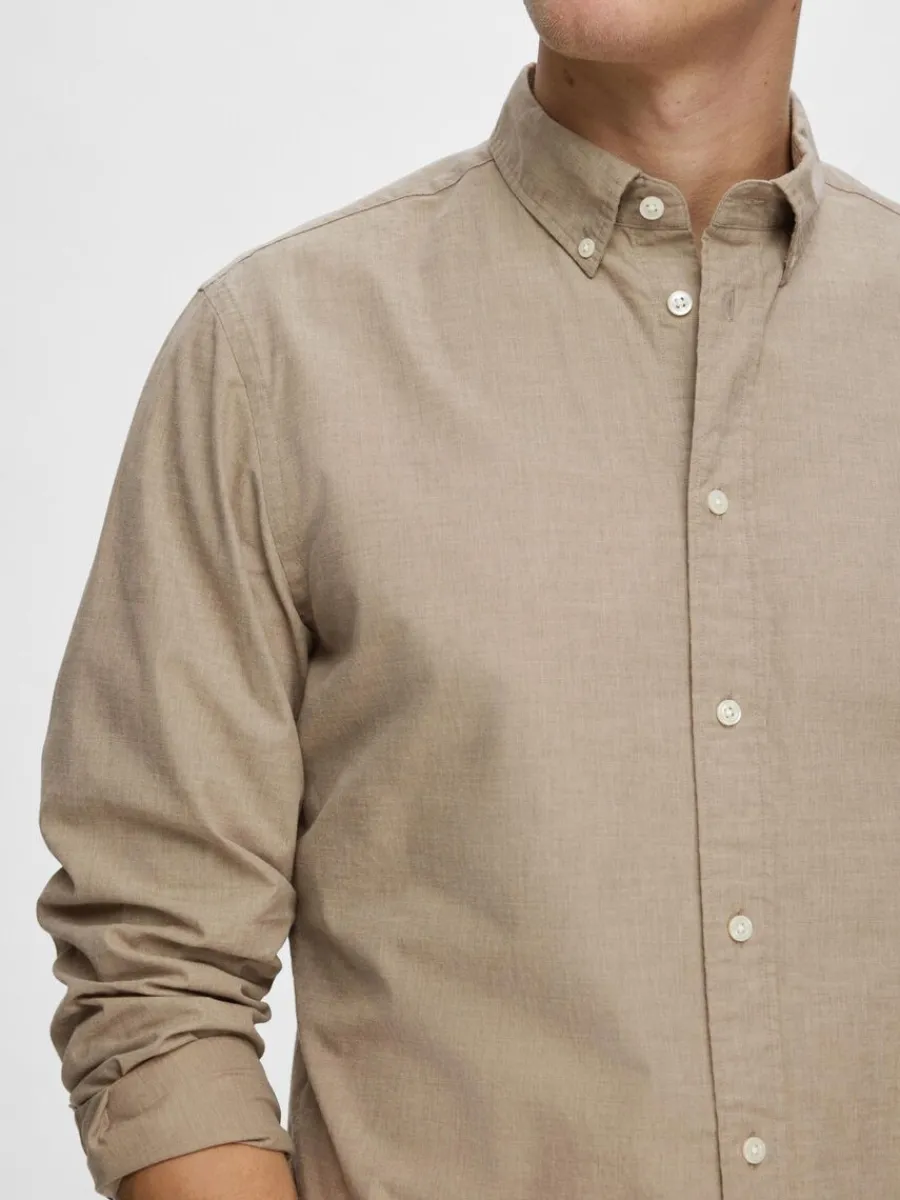 slim_fit_bomull_skjorta_5-3.webp SELECTED SLIM FIT BOMULL SKJORTA Brown Sale