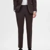 SELECTED 175 SLIM FIT BYXOR Brown Sale