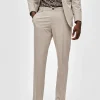 SELECTED 175 SLIM FIT BYXOR Beige Flash Sale