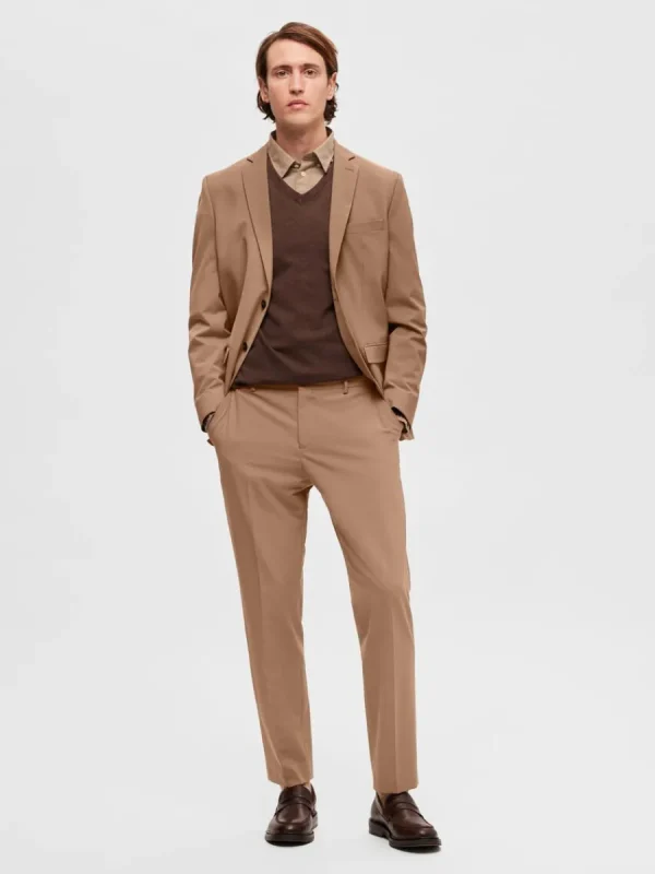 SELECTED 175 SLIM FIT BYXOR Brown Flash Sale