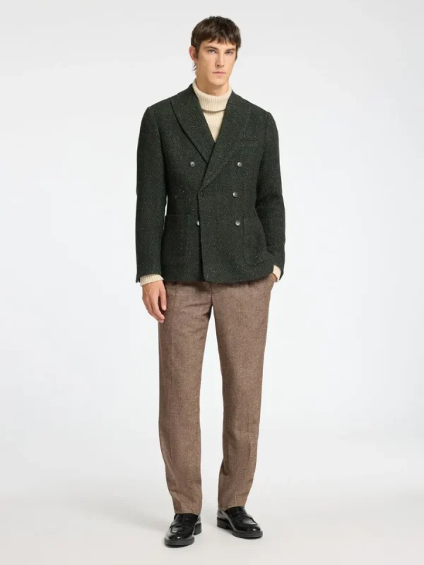 SELECTED SLIM FIT FISKBEN DUBBELKNÄPPT KAVAJ Green Cheap