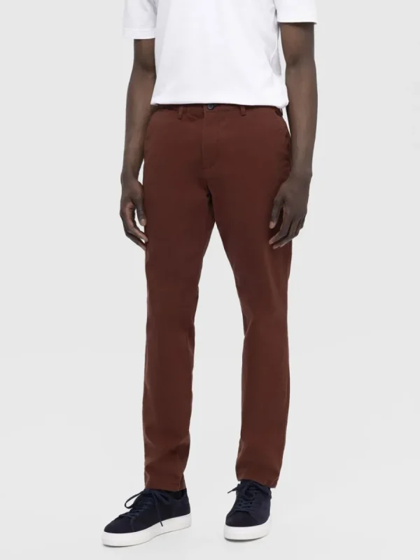 SELECTED 175 SLIM FIT FLEX CHINOS Brown New