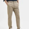 SELECTED 175 SLIM FIT FLEX CHINOS Brown Cheap