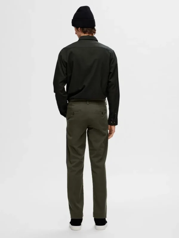 SELECTED 175 SLIM FIT FLEX CHINOS Green Clearance