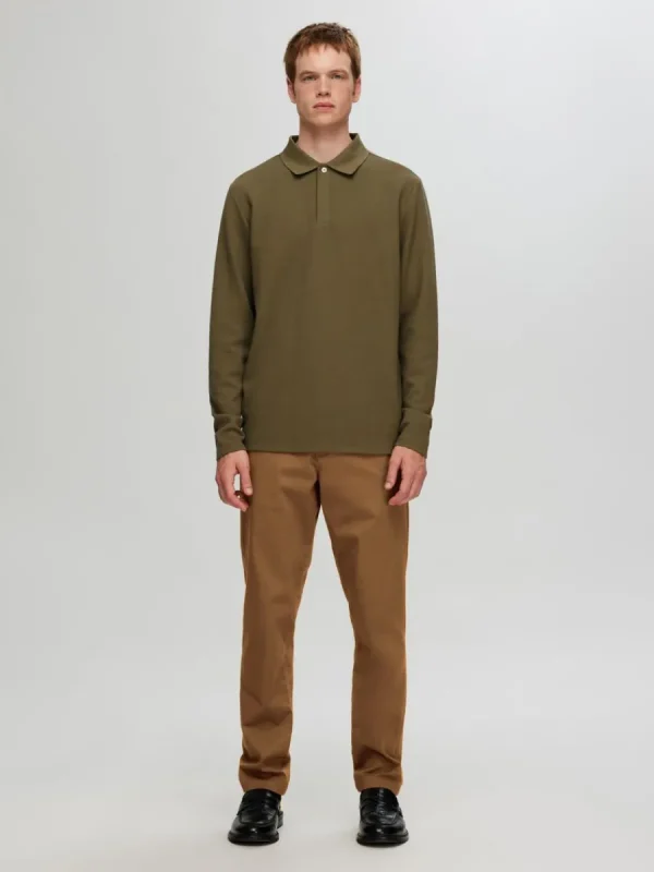 SELECTED 175 SLIM FIT FLEX CHINOS Brown Sale