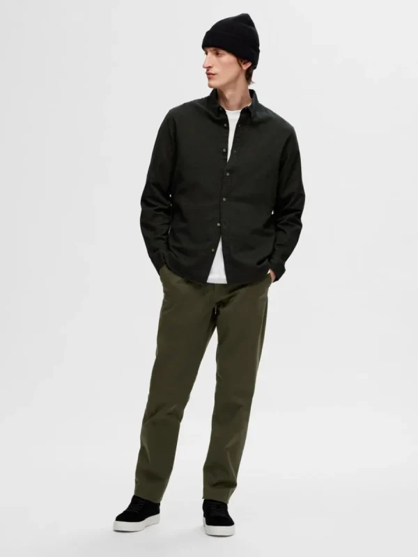SELECTED 175 SLIM FIT FLEX CHINOS Green Clearance