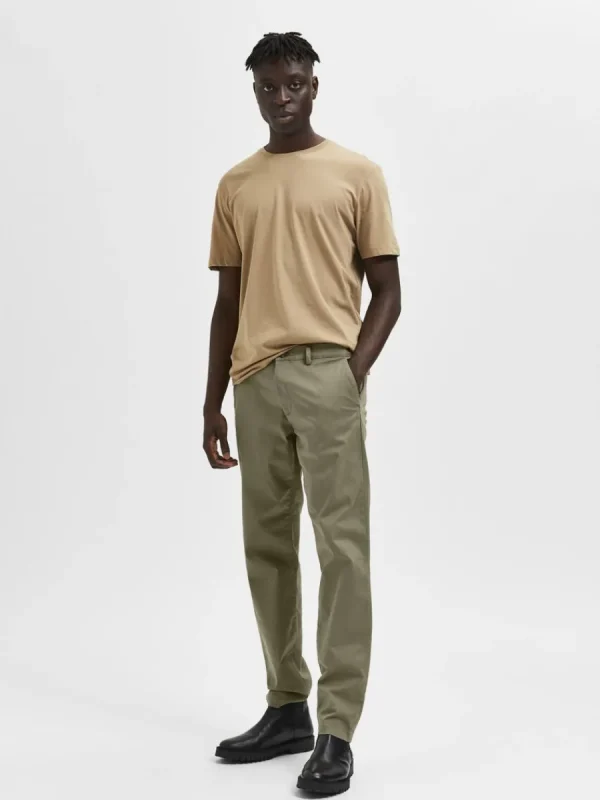 SELECTED 175 SLIM FIT FLEX CHINOS Brown Cheap