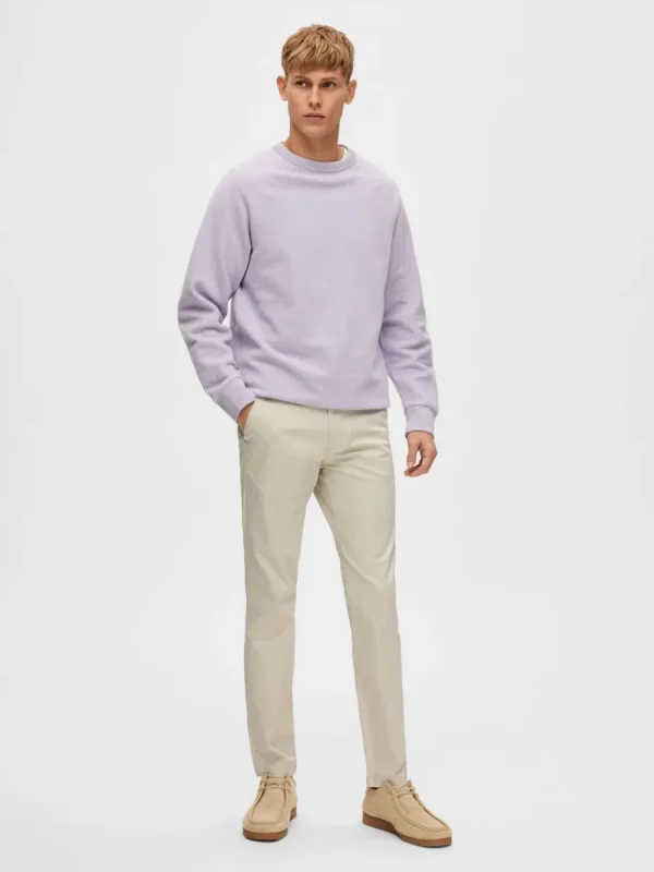 SELECTED 175 SLIM FIT FLEX CHINOS Beige New