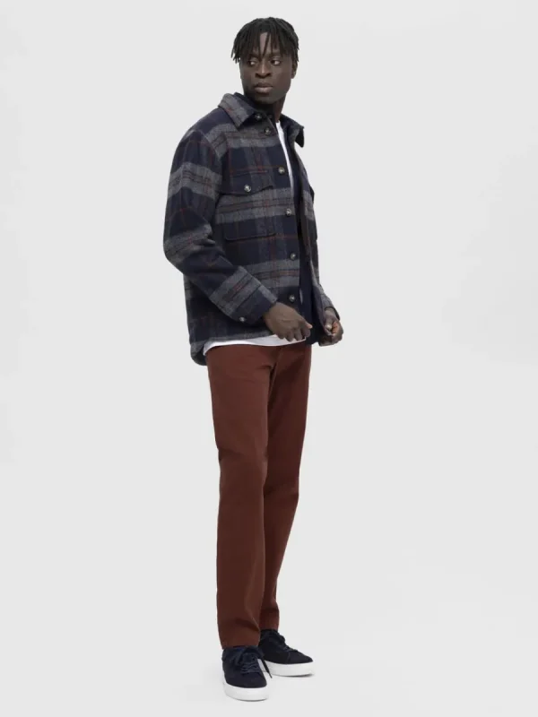 SELECTED 175 SLIM FIT FLEX CHINOS Brown New