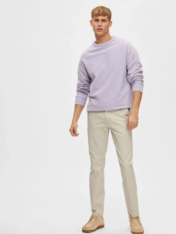 SELECTED 175 SLIM FIT FLEX CHINOS Beige New