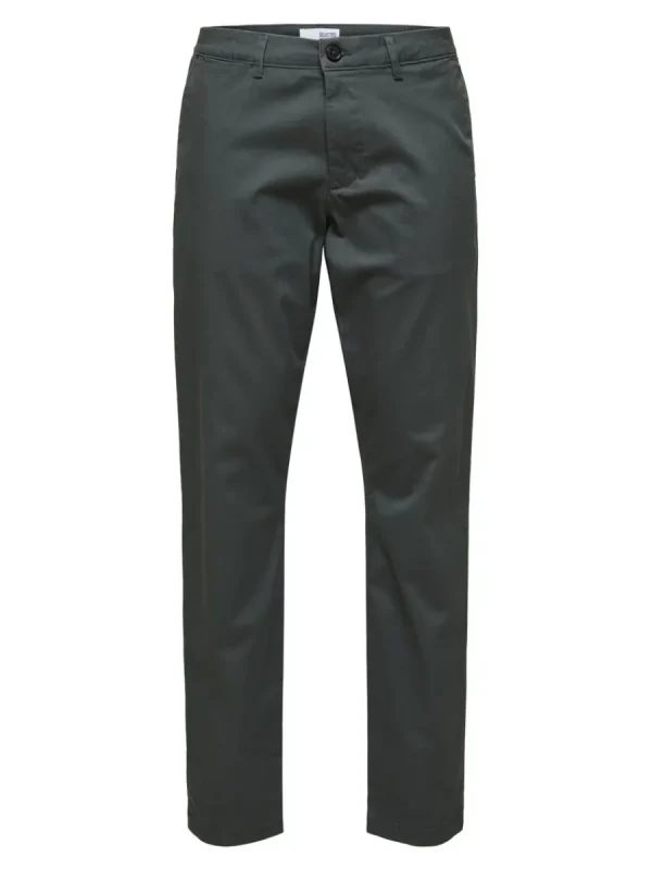 SELECTED 175 SLIM FIT FLEX CHINOS Grey Flash Sale
