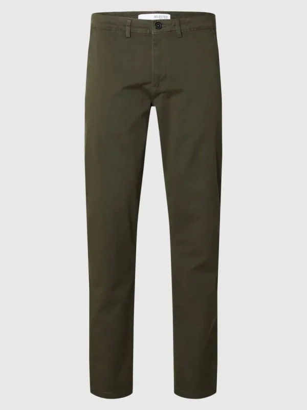 SELECTED 175 SLIM FIT FLEX CHINOS Green Clearance
