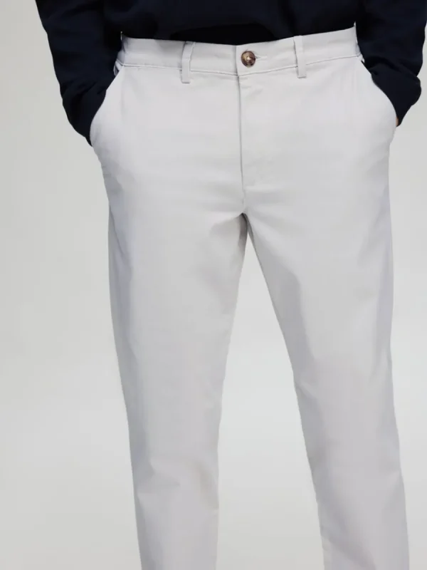 SELECTED 175 SLIM FIT FLEX CHINOS Grey Clearance
