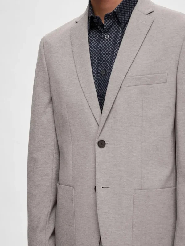 SELECTED SLIM FIT JERSEY KAVAJ Grey Hot
