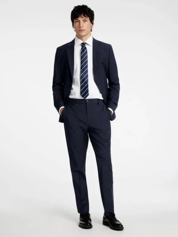 SELECTED SLIM FIT KOSTYMBYXOR Blue Cheap