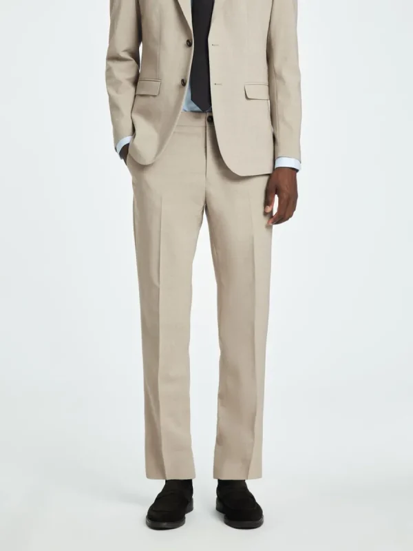 SELECTED SLIM FIT KOSTYMBYXOR Beige Hot