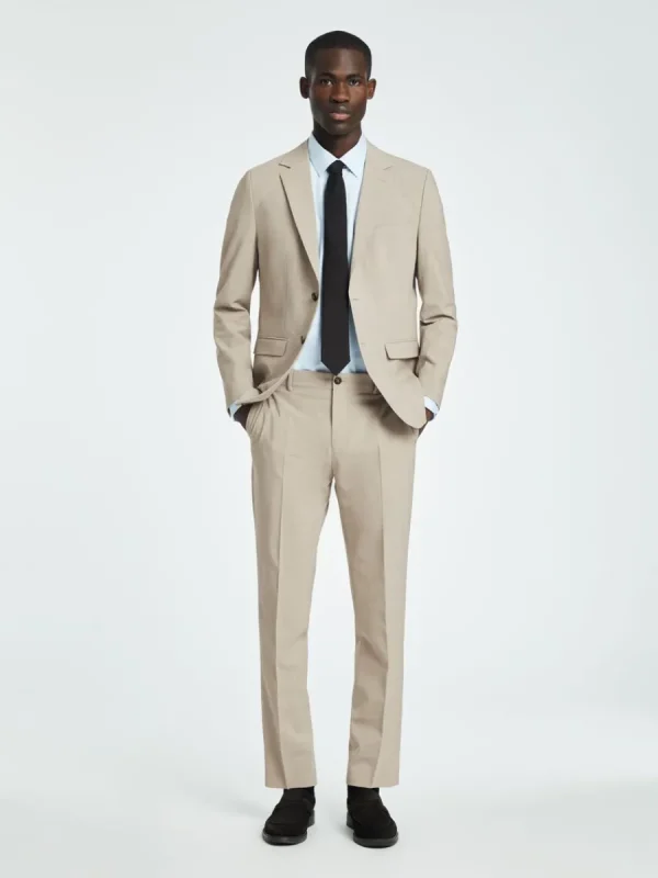 SELECTED SLIM FIT KOSTYMBYXOR Beige Hot