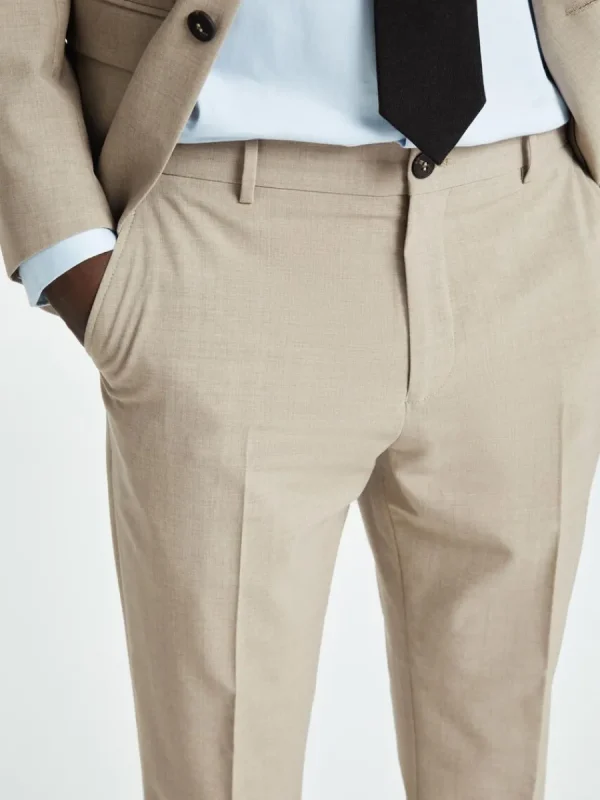 SELECTED SLIM FIT KOSTYMBYXOR Beige Hot