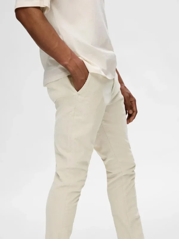 SELECTED 175 SLIM FIT MANCHESTERBYXOR Beige Outlet